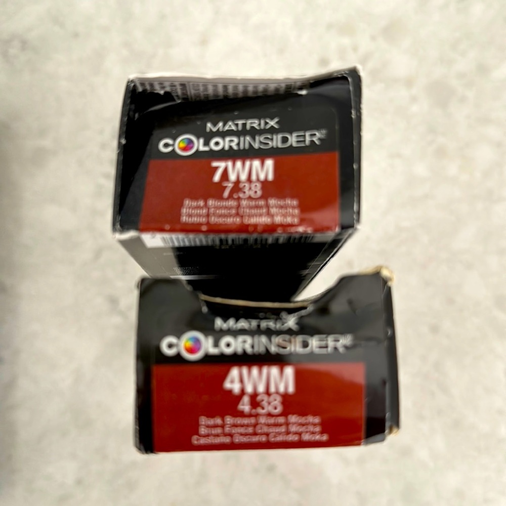 MATRIX ColorINSIDER permanent hair color. 4 WN & 7WN New oil delivery system